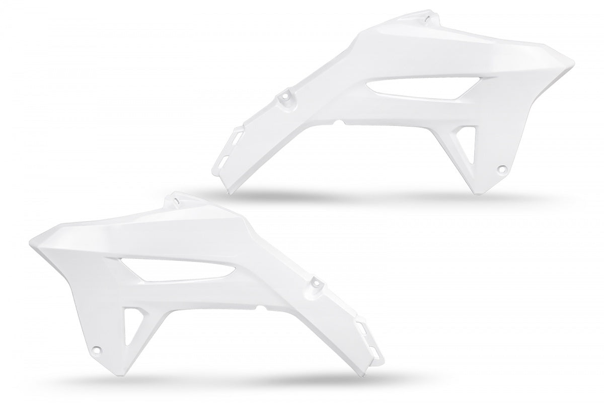 UFO Radiator Shrouds White for Honda CRF 250 R 22-24/CRF 450 R 21-24