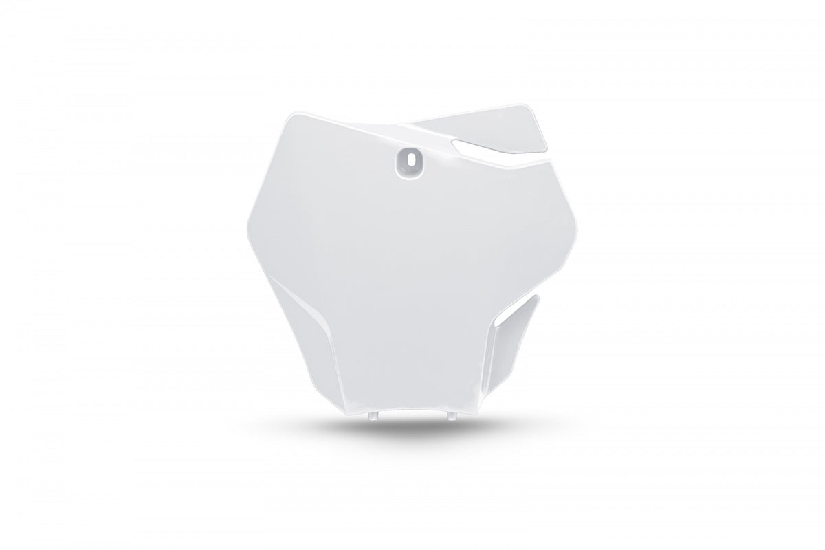 UFO Front Number Plate White for Gas Gas MC 125/MC-F/EC-F 250/EX 300/EX-F 350/MC-F/EX-F 450 21-23/MC/EX 250/MC-F 350 22-23