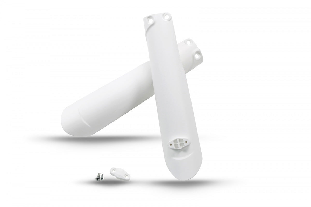 UFO Fork Slider Protectors White for Gas Gas MC 125/MC-F/EC/EC-F/EX-F 250/EC/EX 300/EC-F/EX-F 350/MC-F/EX-F 450 21-23/MC/EX 250/MC-F 350 2023