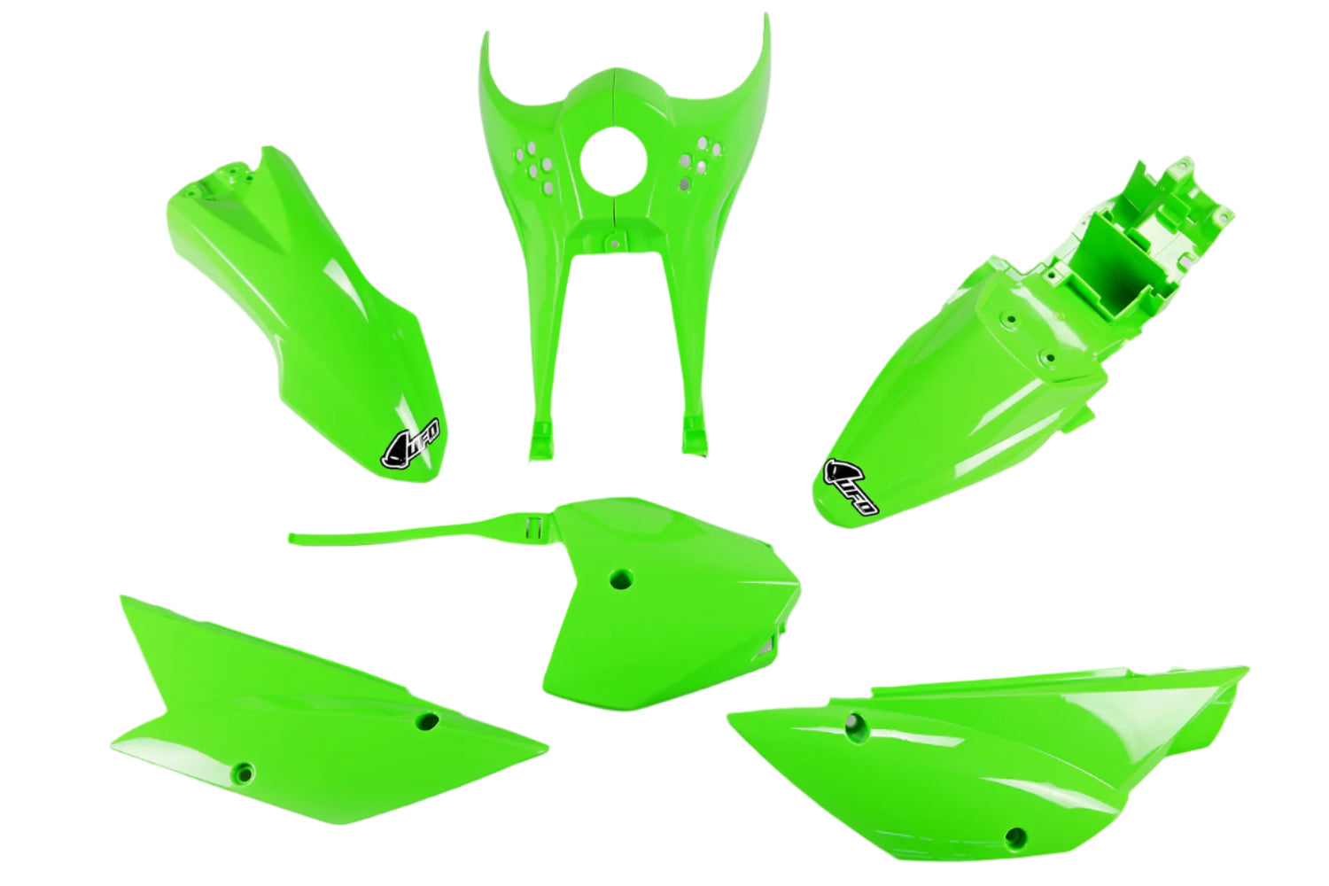 UFO Plastics Kit Green for Kawasaki KLX110 10-23