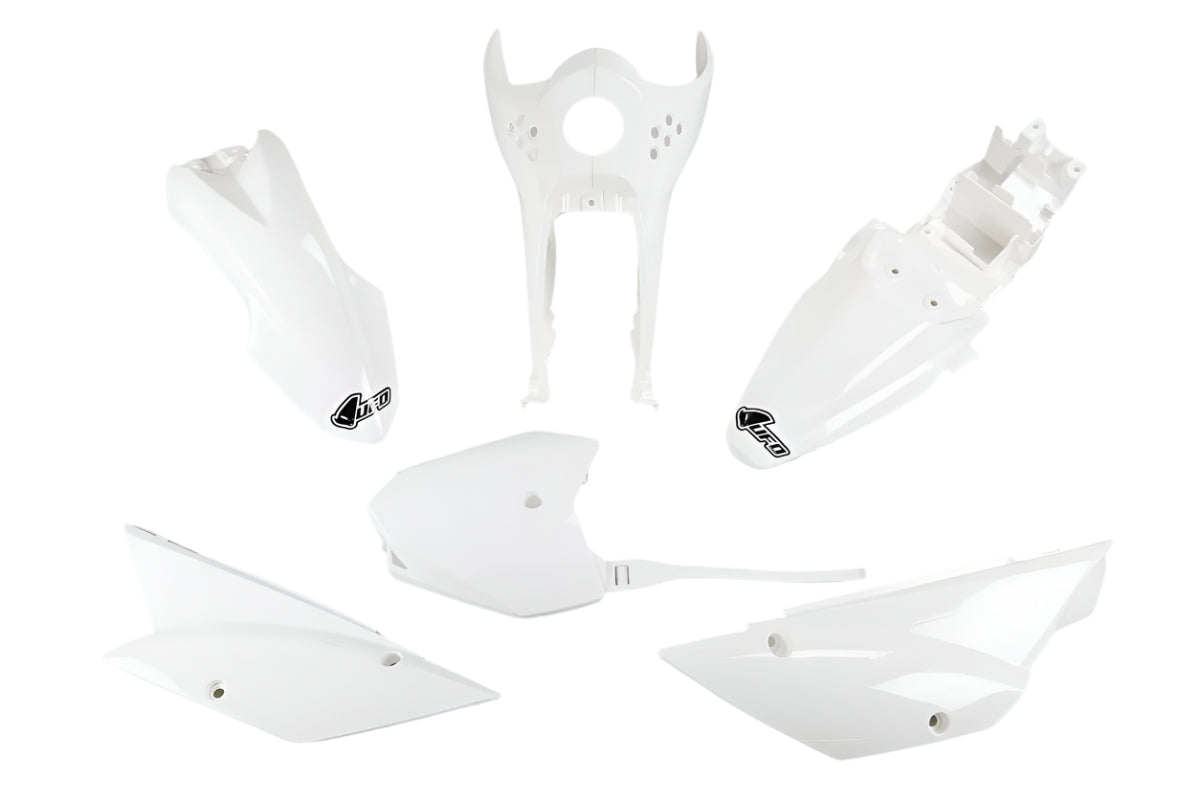 UFO Plastics Kit White for Kawasaki KLX110 10-23