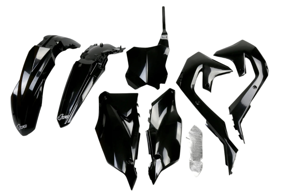 UFO Plastics Kit Black for Kawasaki KX250F 21-23/KX450F 19-23
