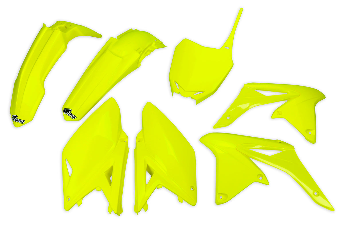 UFO Plastics Kit Fluro Yellow for Suzuki RMZ250 10-18
