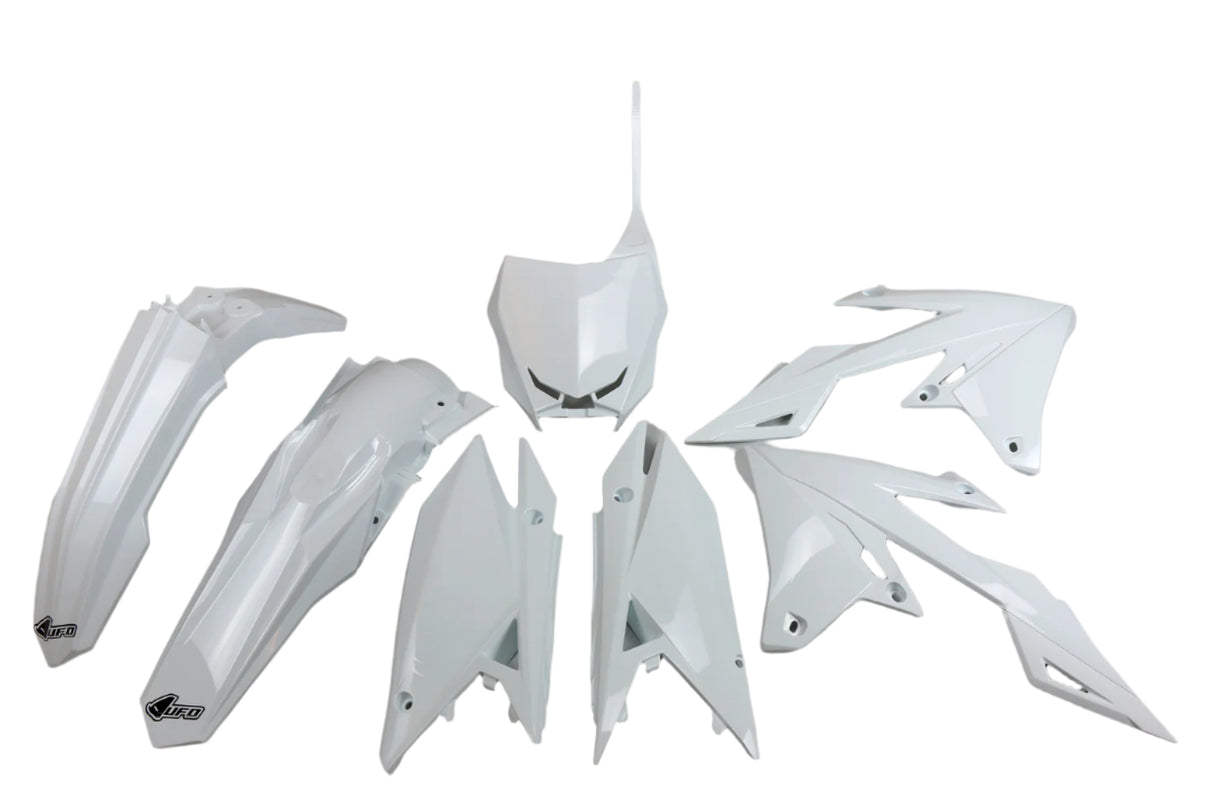 UFO Plastics Kit White for Suzuki RMZ250 19-23/RMZ450 18-23
