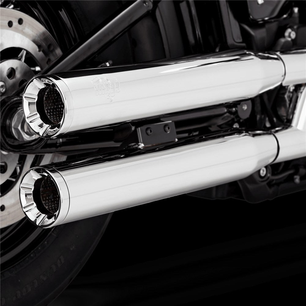 Vance & Hines V16312 PCX Eliminator 300 Slip-On Mufflers for Softail 18-23 (excludes FXFB/FLDE/FLHC)