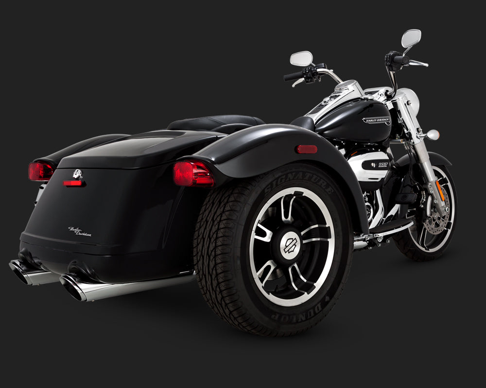 Vance & Hines V16796 Twin Slash Round Slip-Ons Mufflers for M8 Freewheeler Trike 17-18