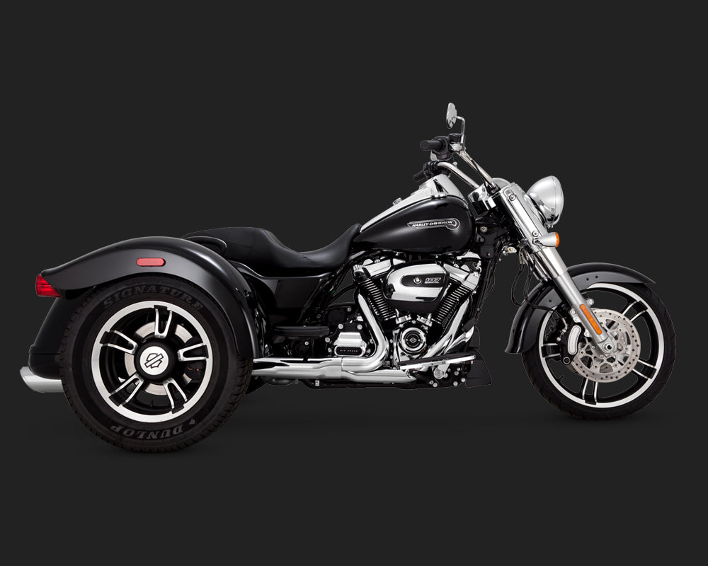 Vance & Hines V16796 Twin Slash Round Slip-Ons Mufflers for M8 Freewheeler Trike 17-18