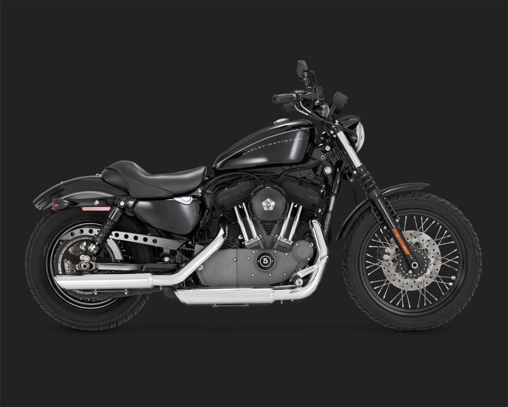 Vance & Hines V16839 Twin Slash 3" Slip-On Mufflers Chrome for Sportster 04-13