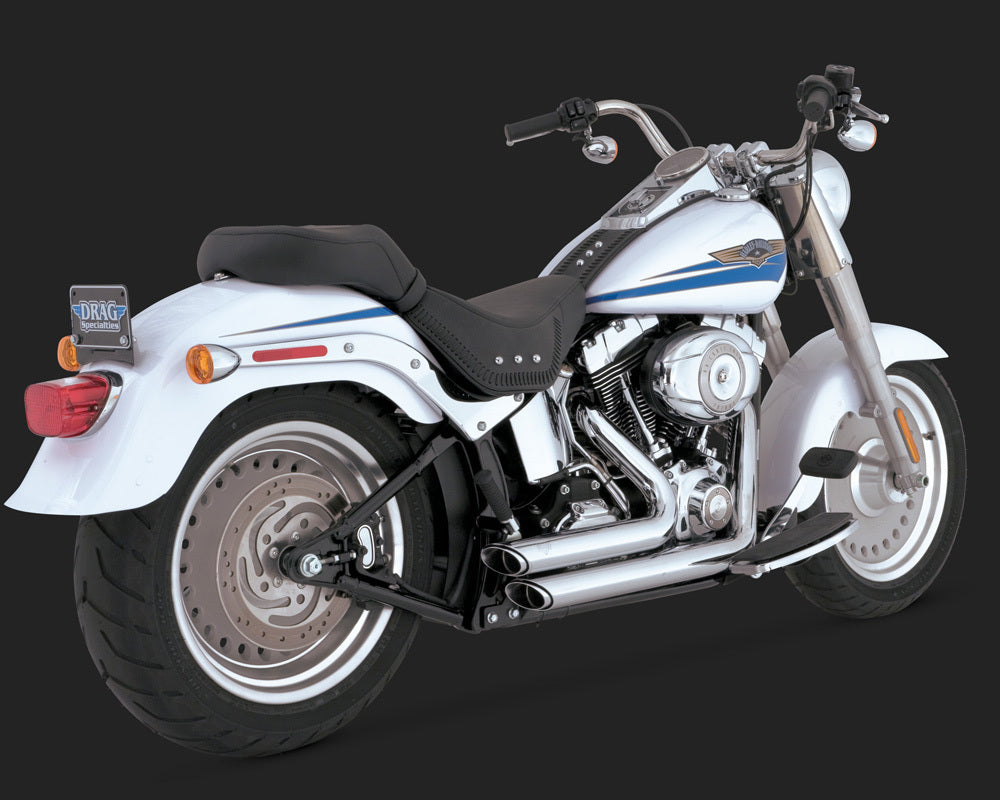 Vance & Hines V17221 Shortshots Staggered Exhaust Chrome for Softail 86-11 (86-06 Models Need V16925 O2 Sensor Bungs)