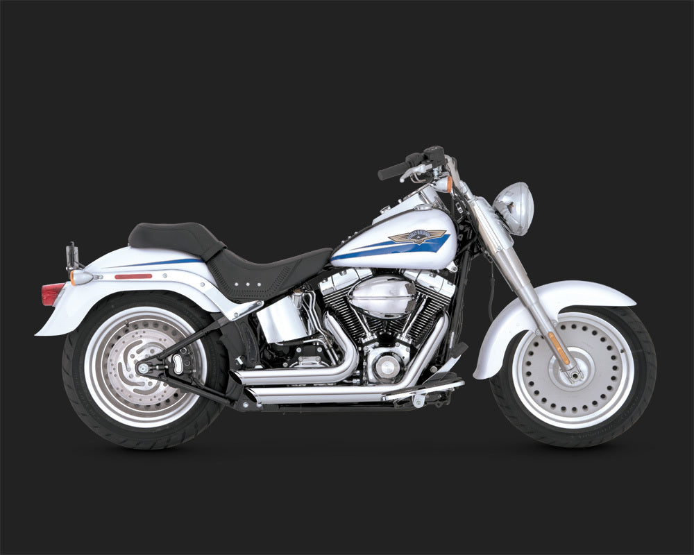 Vance & Hines V17221 Shortshots Staggered Exhaust Chrome for Softail 86-11 (86-06 Models Need V16925 O2 Sensor Bungs)