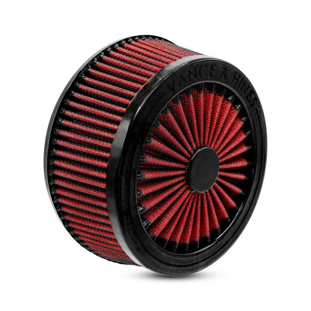 Vance & Hines V23721 Replacement Red Air Filter Element for VO2 X, Blade & Cage Fighter Air Cleaners