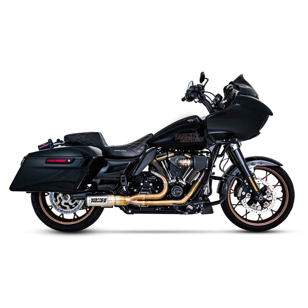 Vance & Hines V27321 Hi-Output RR 2-1 Exhaust Brushed for Harley-Davidson Touring 17-24 Models