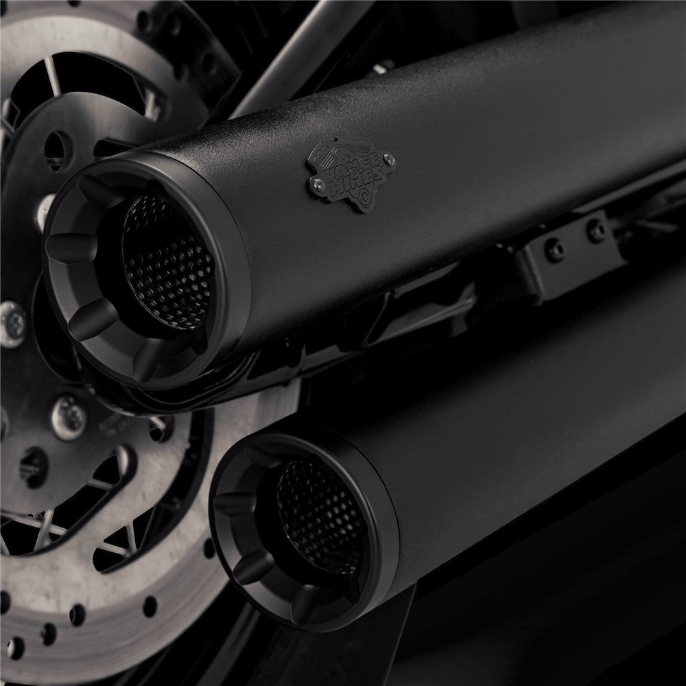 Vance & Hines V46312 PCX Eliminator 300 Slip-On Mufflers Black for Softail 18-24 (excludes FXFB/FLDE/FLHC)