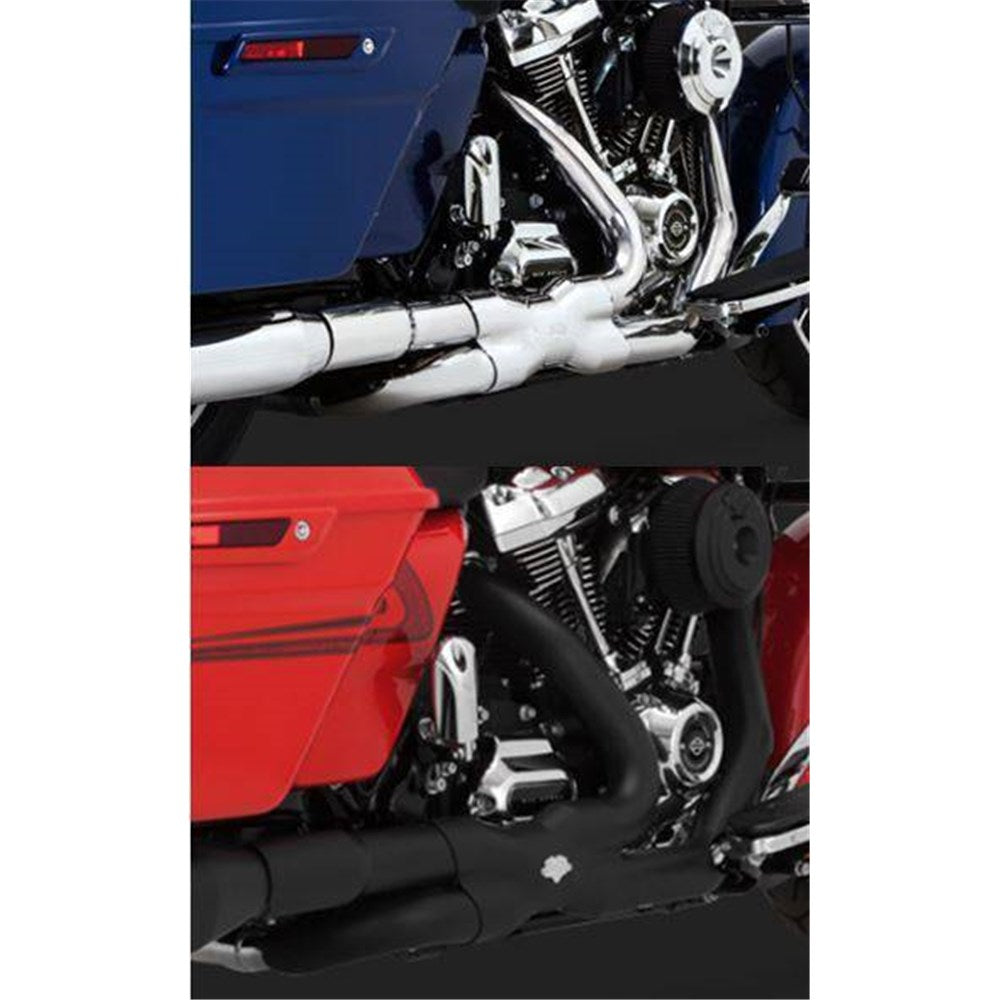 Vance & Hines V46871 Power Duals Exhaust Black for Touring 17-24