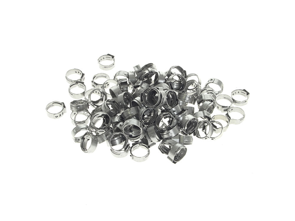 V-Factor VF-83518 5/8" Stepless Ear Clamps (Size range is 13.2mm to 15.7mm)(100 Pack)