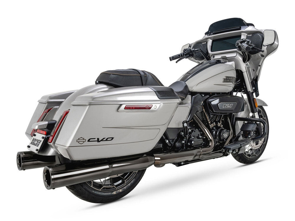 Vance & Hines VH-16468 4.5" Hi-Output Slip-On Mufflers Dark Chrome for Touring 17-Up