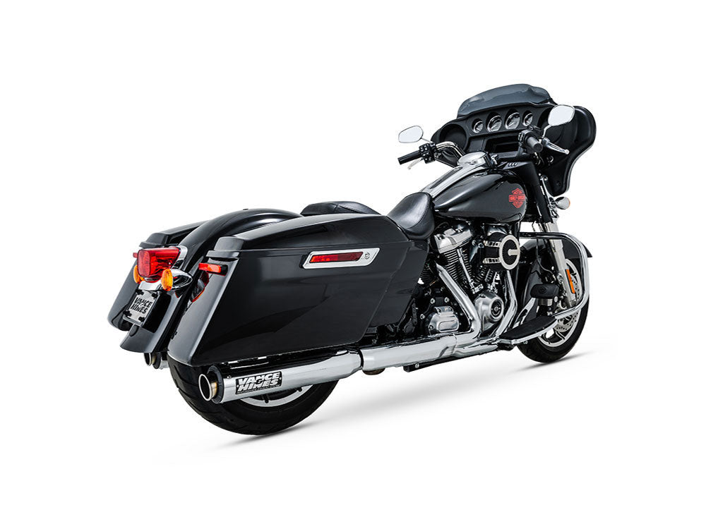 Vance & Hines VH-16721 4" Supersport Slip-On Mufflers Chrome for Touring 17-Up