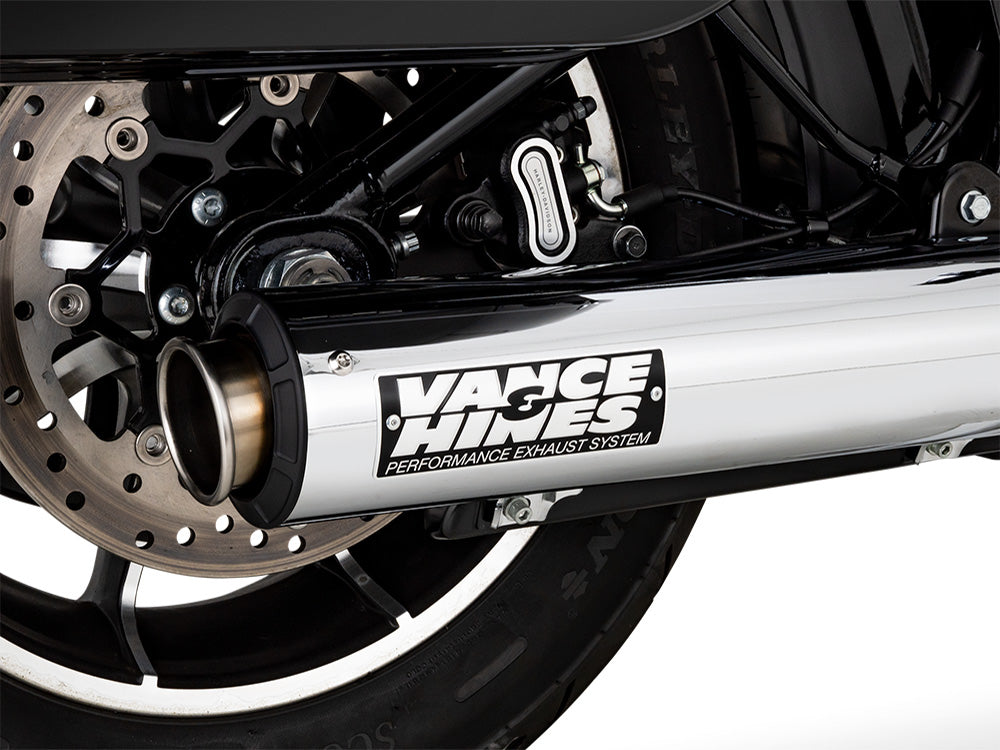 Vance & Hines VH-16746 4" Supersport Slip-On Muffler Chrome for Harley-Davidson Softail Street Bob/Low Rider S/Low Rider ST/Heritage 25-Up