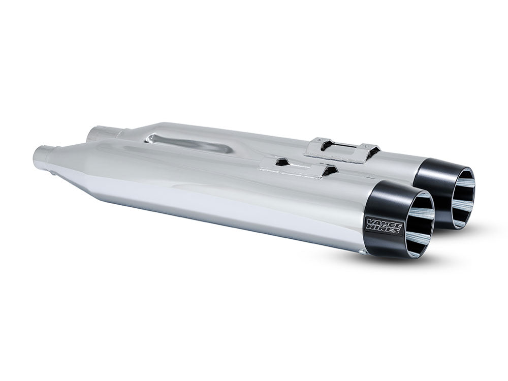Vance & Hines VH-16792 4.5" Blackbird 450 Slip-On Mufflers Chrome w/Black End Caps for Touring 17-Up