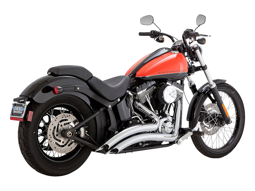 Vance & Hines VH-26079 Big Radius Exhaust Chrome for Softail 86-17 w/Non 240 Tyre Models
