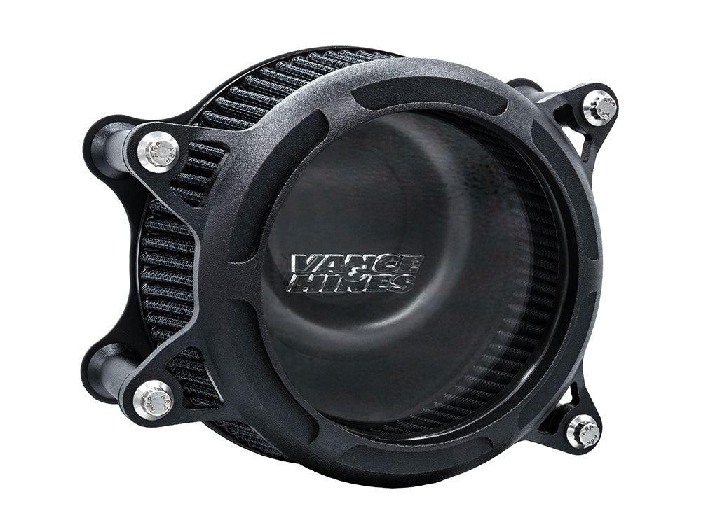 Vance & Hines VH-41073 VO2 Insight Air Cleaner Kit Wrinkle Black for Twin Cam 99-17 w/CV Carb or Cable Operated Delphi EFI