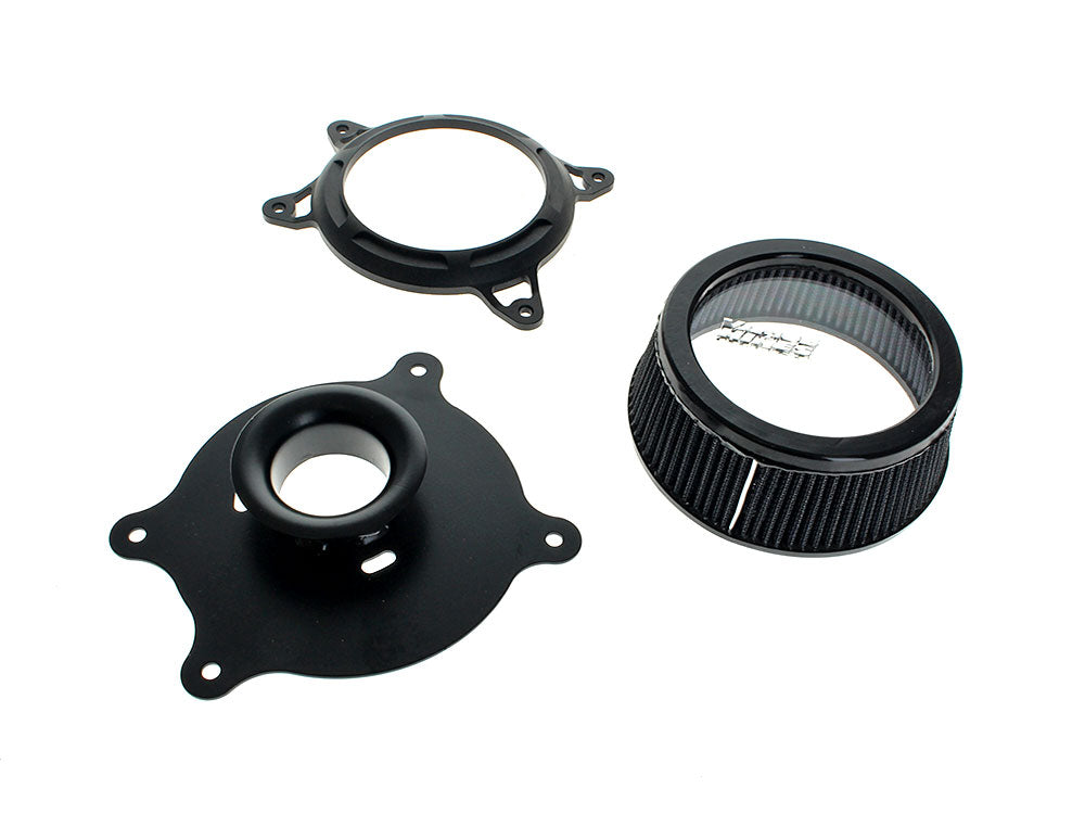 Vance & Hines VH-41075 VO2 Insight Air Cleaner Kit Wrinkle Black for Twin Cam 08-17 w/Throttle-by-Wire