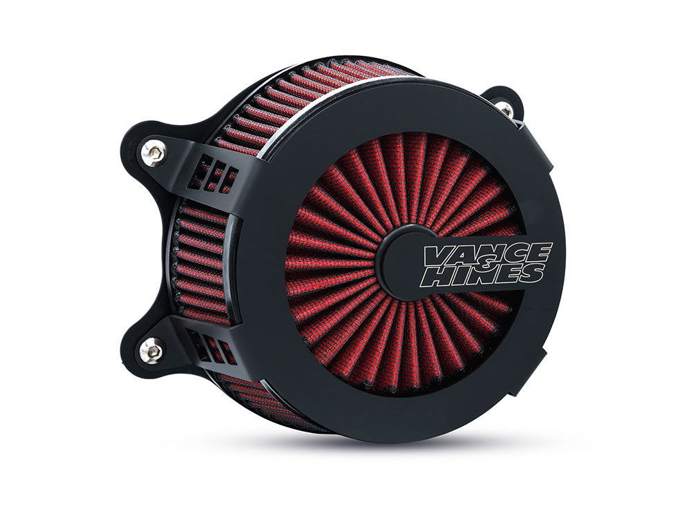 Vance & Hines VH-41106 VO2 Cage Fighter Air Cleaner Kit Black for CVO Touring 23-Up/Street Glide/Road Glide 24-Up