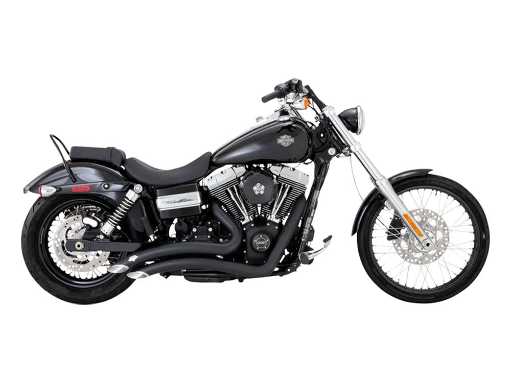 Vance & Hines V46081 Big Radius 2-2 Exhaust Black for Dyna 06-17 (excludes Switch Back)