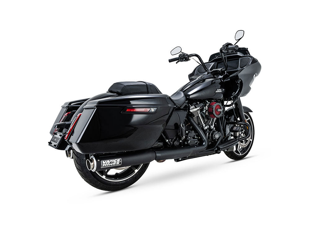 Vance & Hines VH-46721 4" Supersport Slip-On Mufflers Black for Touring 17-Up