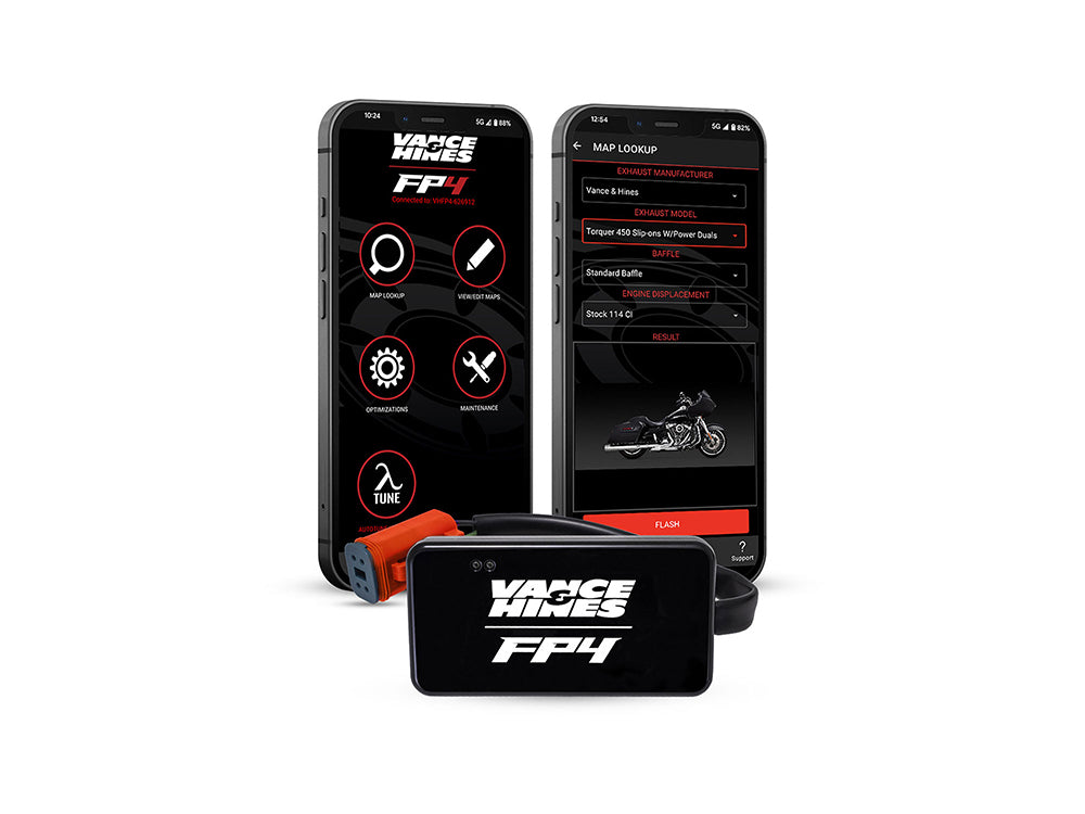Vance & Hines VH-66047 Fuelpak FP4 Fuel Tuner 4 Pin J1850 for Softail 07-10/Dyna 04-11/V-Rod 02-17/Sportster 07-13/Touring 02-13