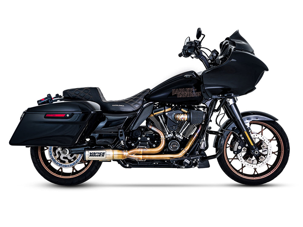 Vance & Hines VH-71049 90 Degree VO2 Falcon Air Cleaner Kit Stainless Steel for Milwaukee-Eight 17-Up