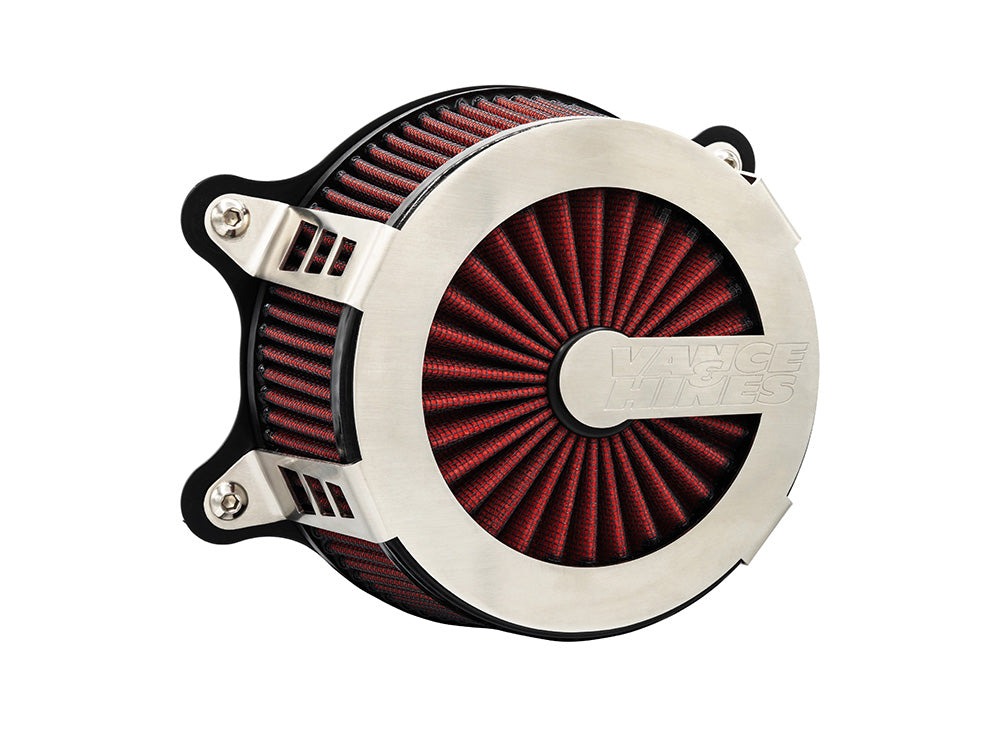 Vance & Hines VH-71106 VO2 Cage Fighter Air Cleaner Kit Brushed Stainless Steel for CVO Touring 23-Up/Street Glide/Road Glide 24-Up