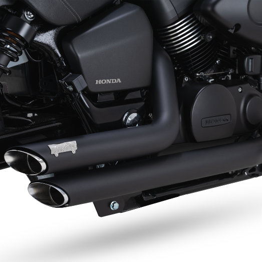 Vance & Hines V48419 Shortshots Staggered 2-2 Exhaust Black for Honda VT750 Shadow Aero/Spirit 04-15 Models