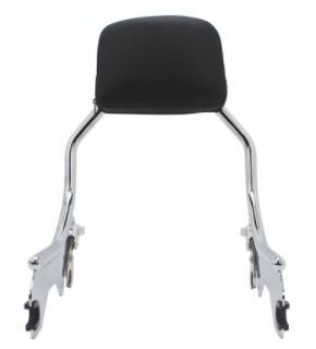 Quick Detachable Sissy Bar & Pad Chrome Kit (inc Docking Hardware) suits Softail Models FXFB FXFBS Fatbob 18-up