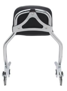 Quick Detachable Sissy Bar & Pad Chrome Kit (inc Docking Hardware) suits Softail Models FXFB FXFBS Fatbob 18-up