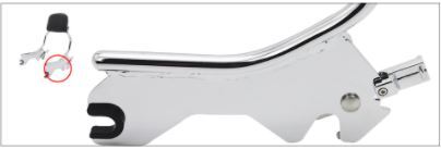 Quick Detachable Sissy Bar & Pad Chrome Kit (inc Docking Hardware) suits Softail Models FXFB FXFBS Fatbob 18-up