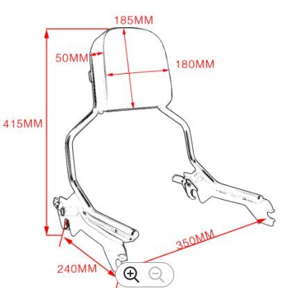 Quick Detachable Sissy Bar & Pad Chrome Kit (inc Docking Hardware) suits Softail Models FXFB FXFBS Fatbob 18-up