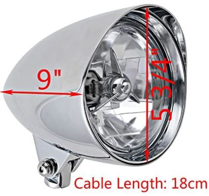 DNA Specialty Style Headlight 5 3/4" Tribar Style with Angel Eye LED Gloss Black Face Lens Fits Harley Davidson & Custom