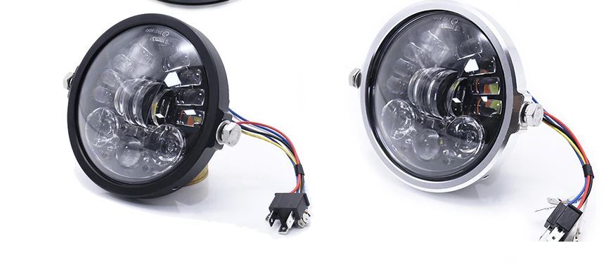 Billet Universal 5 3/4" Headlight Mount Ring (Ring Only) Black use on Most Harleys and Metric Models Custom Use