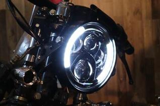 Billet Universal 5 3/4" Headlight Mount Ring (Ring Only) Black use on Most Harleys and Metric Models Custom Use