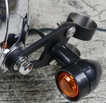 Twin Power Chrome Universal Headlight Bracket Suit up to 50mm Fork Tube Retro Fit Most Models Customized