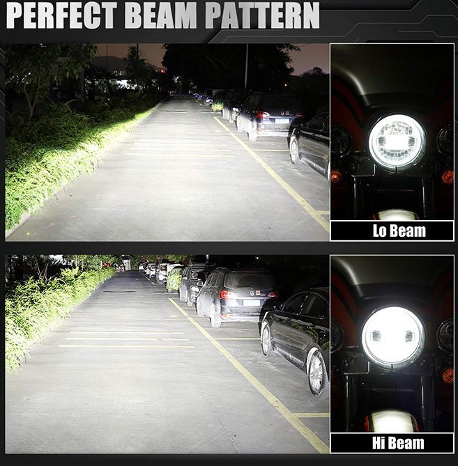 Headlight New 7" Led Projector 108W DOT E9 Led Softail Heritage & Fatboy Fl, Touring Flt & Indian Sale 1/2 Price Special till sold out