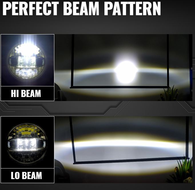 Headlight New 7" Led Projector 108W DOT E9 Led Softail Heritage & Fatboy Fl, Touring Flt & Indian Sale 1/2 Price Special till sold out