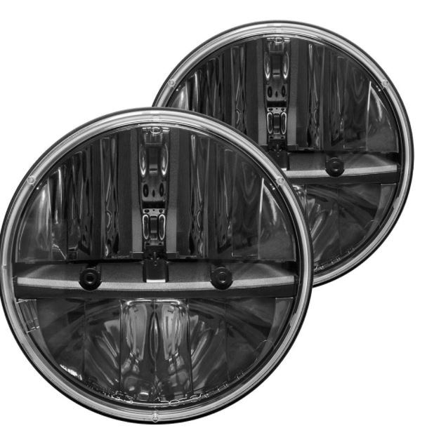 Headlight (k2245) LED 60w Black Angel Eye Suit Most 7" Softail Heritage & Fatboy Fl, Touring Flt & Indian Sale 1/2 Price Special till sold out