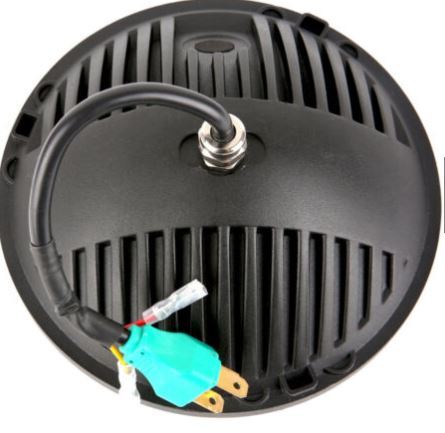 Headlight (k2245) LED 60w Black Angel Eye Suit Most 7" Softail Heritage & Fatboy Fl, Touring Flt & Indian Sale 1/2 Price Special till sold out