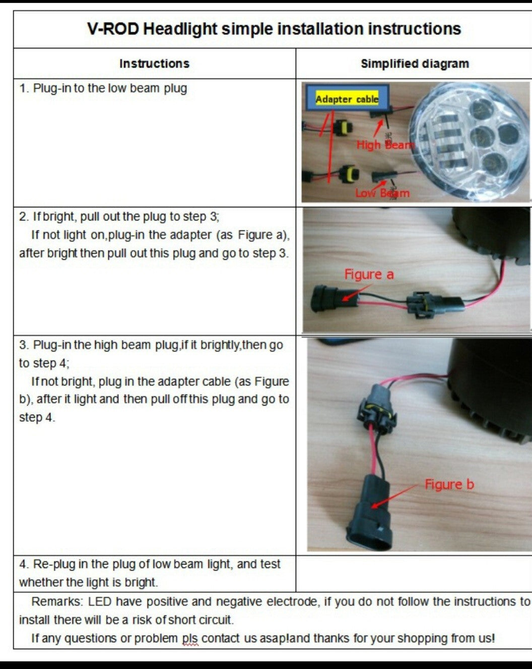 Headlight 60w LED Daymarker Style Chrome Face Fits V-Rod VRSCDX'12-17 & VRSCF'02-17 Models