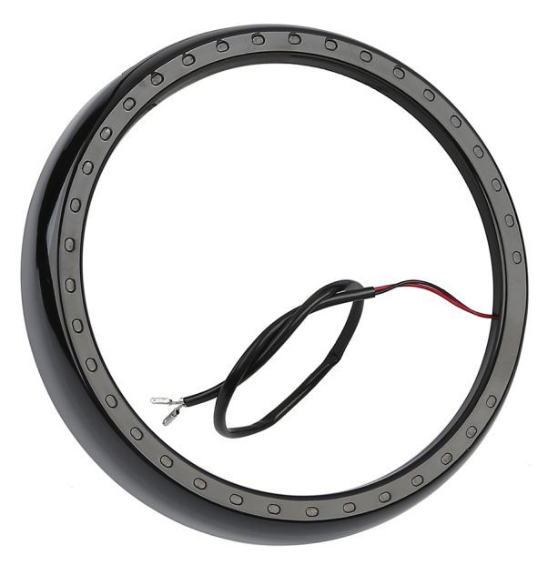 Headlight 7" Halo Ring Black Suit Fl Models