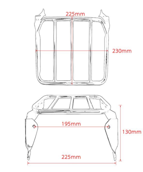 Primium Sissy Bar Rack Chrome (Suit BR194-C Sissy Bar) Flde Flhc Flhcs Flsl Fxbb 18-20 Models