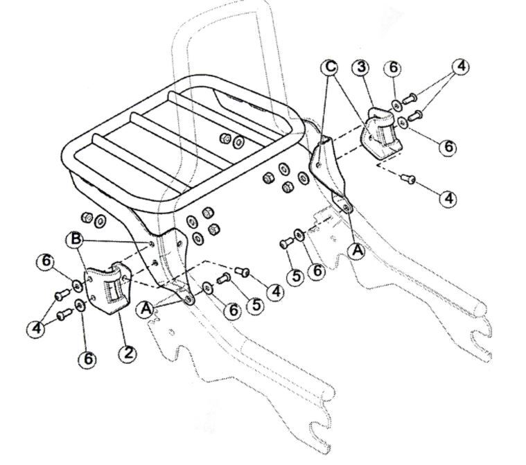 Primium Sissy Bar Rack Chrome (Suit BR194-C Sissy Bar) Flde Flhc Flhcs Flsl Fxbb 18-20 Models