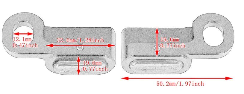Twin Power Under Perch Turn Signals Chrome w/Amber Lens for Softail 16-17 V-Rod 09-17 Touring 09-Up w/Hyd Clutch (E Marked)